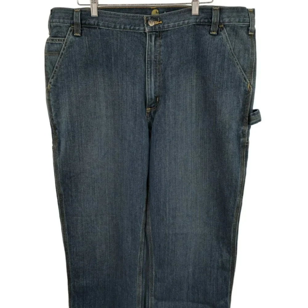 Carhartt 103327 Men 42/32 Relaxed Fit Holter Dungaree Carpenter Blue Denim Jeans
